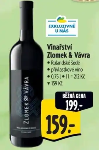 Albert Vinařství Zlomek & Vávra nabídka