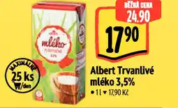 Albert Albert Trvanlivé mléko 3,5% nabídka