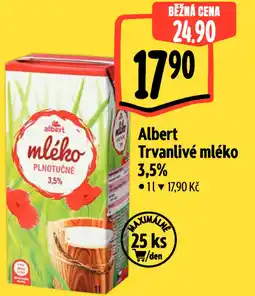 Albert Albert Trvanlivé mléko 3.5% nabídka