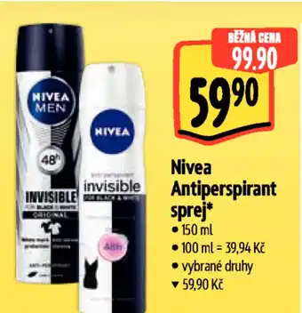 Albert Nivea Antiperspirant sprej nabídka