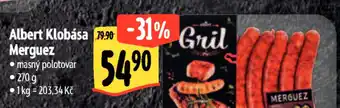 Albert Albert Klobása Merguez nabídka