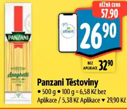 Albert Panzani Těstoviny nabídka