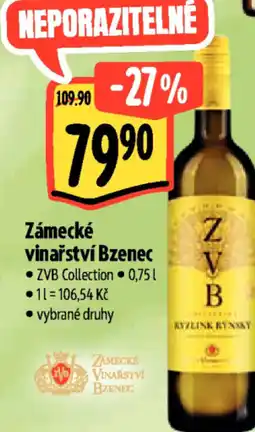 Albert Zámecké vinařství Bzenec nabídka