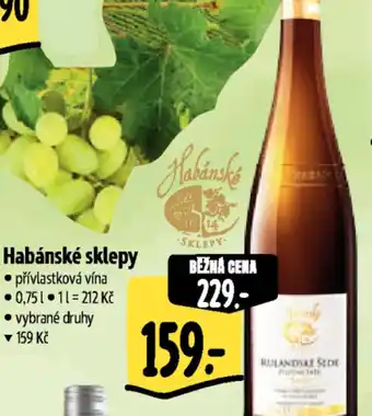 Albert Habánské sklepy nabídka