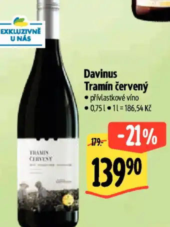 Albert Davinus Tramín červený nabídka