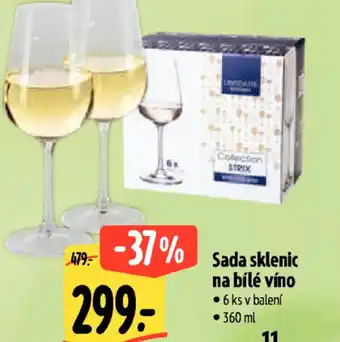 Albert Sada sklenic na bílé víno nabídka