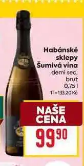 Billa Habánské sklepy Šumivá vína demi sec, brut 0,75l nabídka