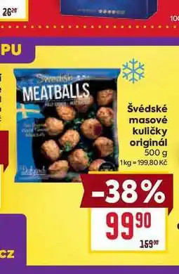 Billa Švédské masové kuličky originál 500 g nabídka