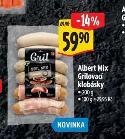 Albert Albert Mix Grilovací klobásky 200 g nabídka
