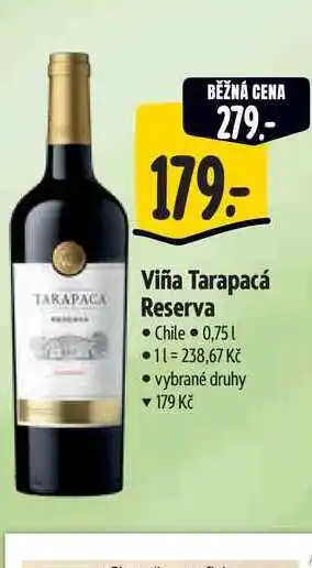 Albert Viña Tarapacá Reserva 0,75 l nabídka