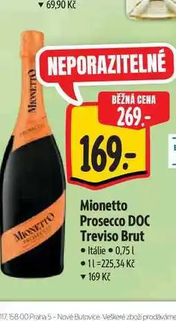 Albert Mionetto Prosecco DOC Treviso Brut 0,75 l nabídka