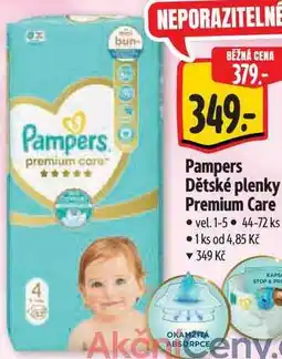 Albert Pampers Dětské plenky Premium Care vel.1-5, 44-72 ks nabídka