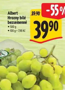 Albert Albert Hrozny bílé bezsemenné 500g nabídka