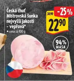 Albert Česká chuť Mistrovská šunka nejvyšší jakosti - vepřová 100 g nabídka