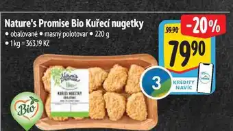 Albert Nature's Promise Bio Kuřecí nugetky 220 g nabídka