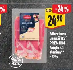 Albert Albertovo uzenářství PREMIUM Anglická slanina 100 g nabídka