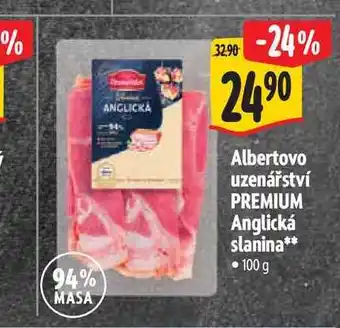 Albert Albertovo uzenářství PREMIUM Anglická slanina 100 g nabídka