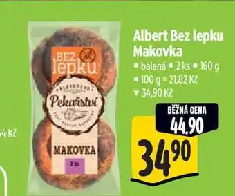 Albert Albert Bez lepku Makovka 2 ks, 160 g nabídka