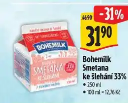 Albert Bohemilk Smetana ke šlehání 33% 250 ml nabídka