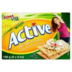 Albert Bona Vita Active Křehké plátky vláknina & slunečnice 5x6 ks 150g nabídka