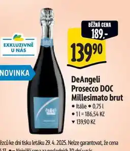 Albert DeAngeli Prosecco DOC Millesimato brut 0,75 l nabídka