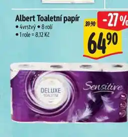 Albert Albert Toaletní papír 4vrstvý 8 ks nabídka