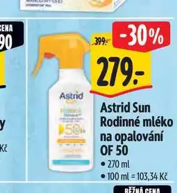 Albert Astrid Sun Rodinné mléko na opalování OF 50 - 270 ml nabídka