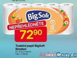 Hruška BigSoft Toaletní papír 8+ 2 ks 2-vrstvý nabídka