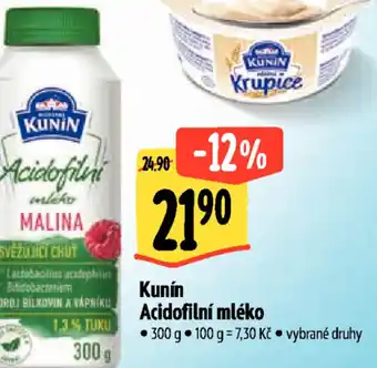 Albert Kunín Acidofilní mléko nabídka