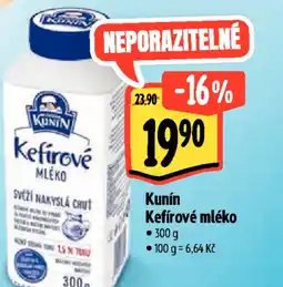 Albert Kunín Kefírové mléko nabídka