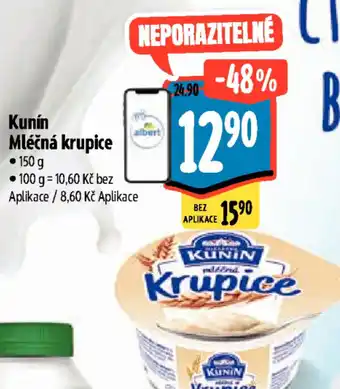 Albert Kunín Mléčná krupice nabídka