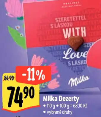 Albert Milka Dezerty nabídka