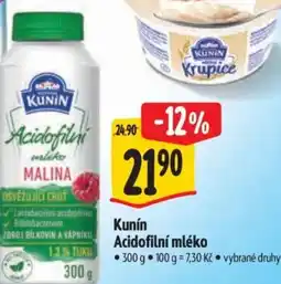 Albert Kunín Acidofilní mléko nabídka