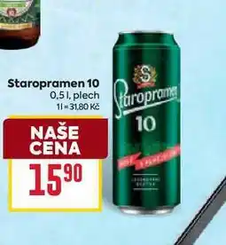 Billa Staropramen 10 0,51, plech nabídka