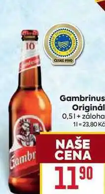 Billa Gambrinus Originál 0,5l nabídka