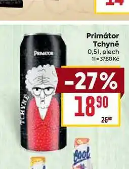 Billa Primátor Tchyně 0,51, plech nabídka