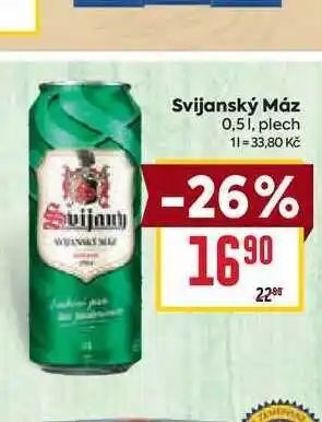 Billa Svijanský Máz 0,51, plech nabídka