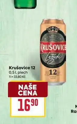 Billa Krušovice 12 0,51, plech nabídka