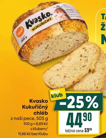 Billa Kvasko Kukuřičný chléb nabídka