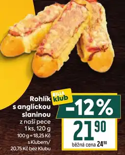 Billa Rohlík s anglickou slaninou nabídka