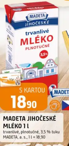 Trefa Madeta jihočeské mléko nabídka