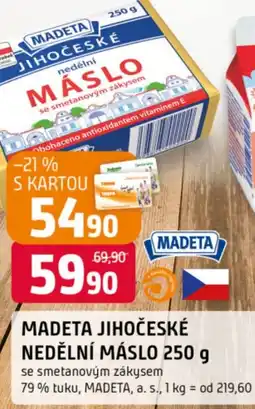 Trefa Madeta jihočeské nedělní máslo nabídka