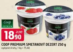 Trefa Coop premium smetanový dezert nabídka