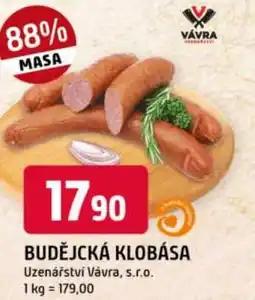 Trefa Budějcká klobása nabídka