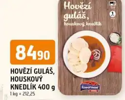 Trefa Hovězí guláš, houskový knedlík nabídka