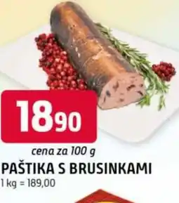 Trefa Paštika s brusinkami nabídka