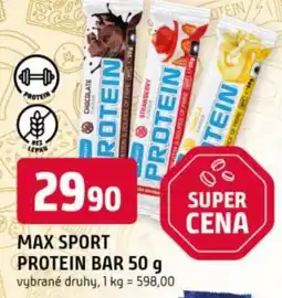 Trefa Max sport protein bar nabídka