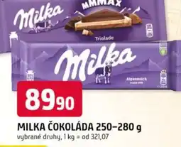 Trefa Milka čokoláda nabídka