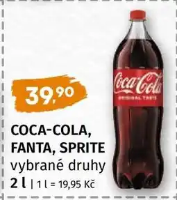Terno COCA-COLA, FANTA, SPRITE vybrané druhy nabídka
