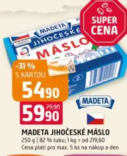 Terno Madeta Jihočeské máslo nabídka